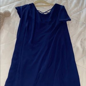 Navy blue swing dress